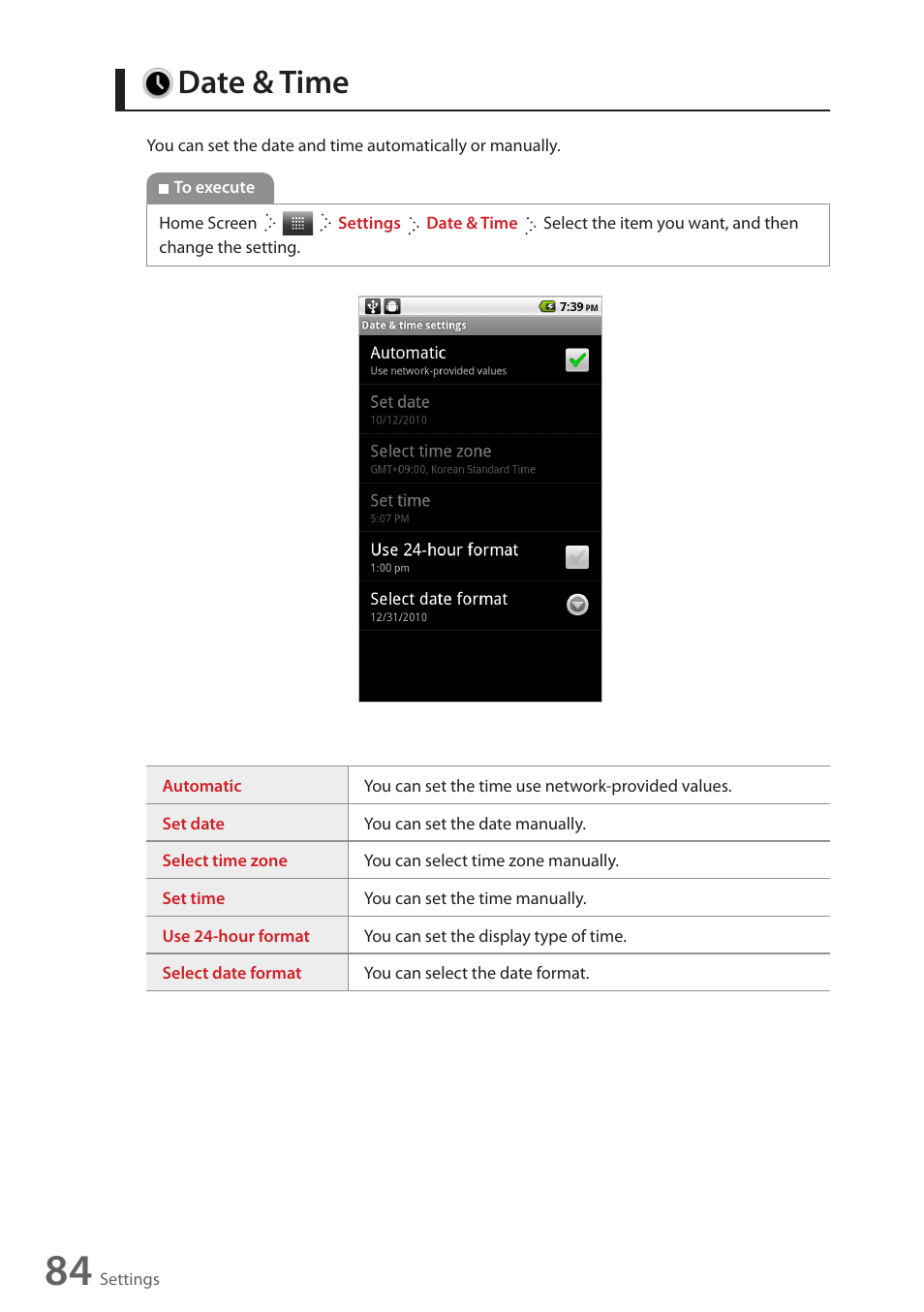 Date & time | Wintec FileMate Identity Tablet User Manual | Page 83 / 98