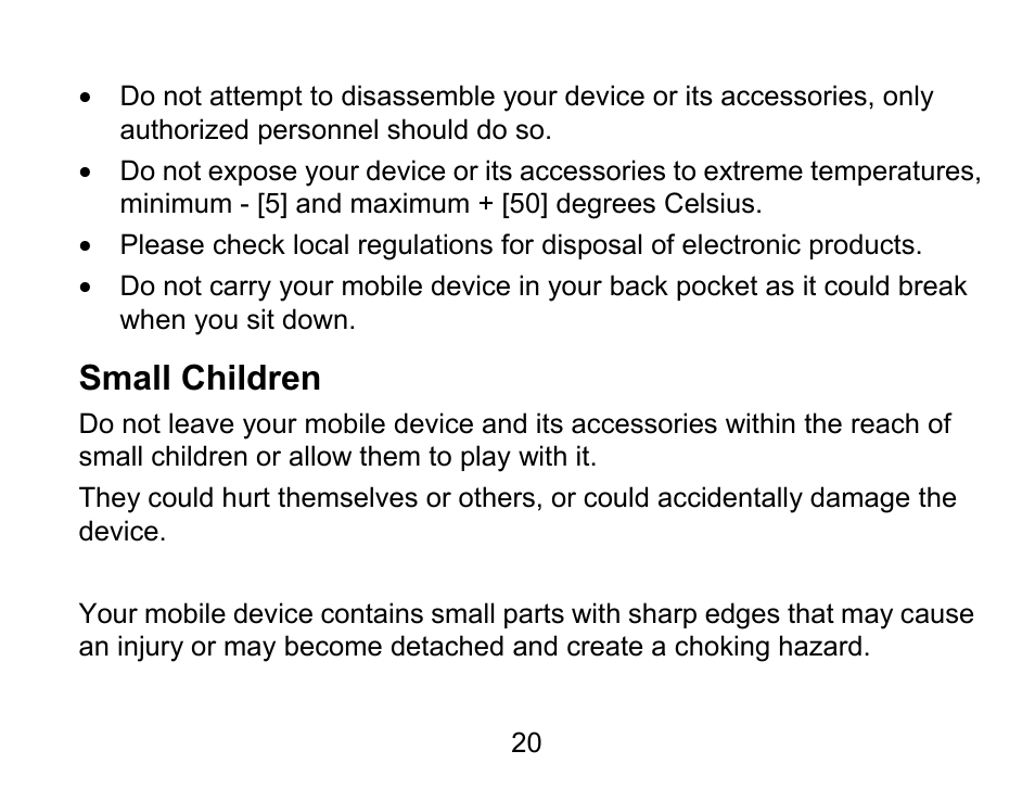 Small children | Wintec FileMate Light Tablet User Manual | Page 20 / 129