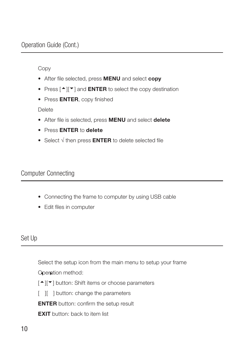 Wintec Joy 15inch Photo Frame User Manual | Page 10 / 16