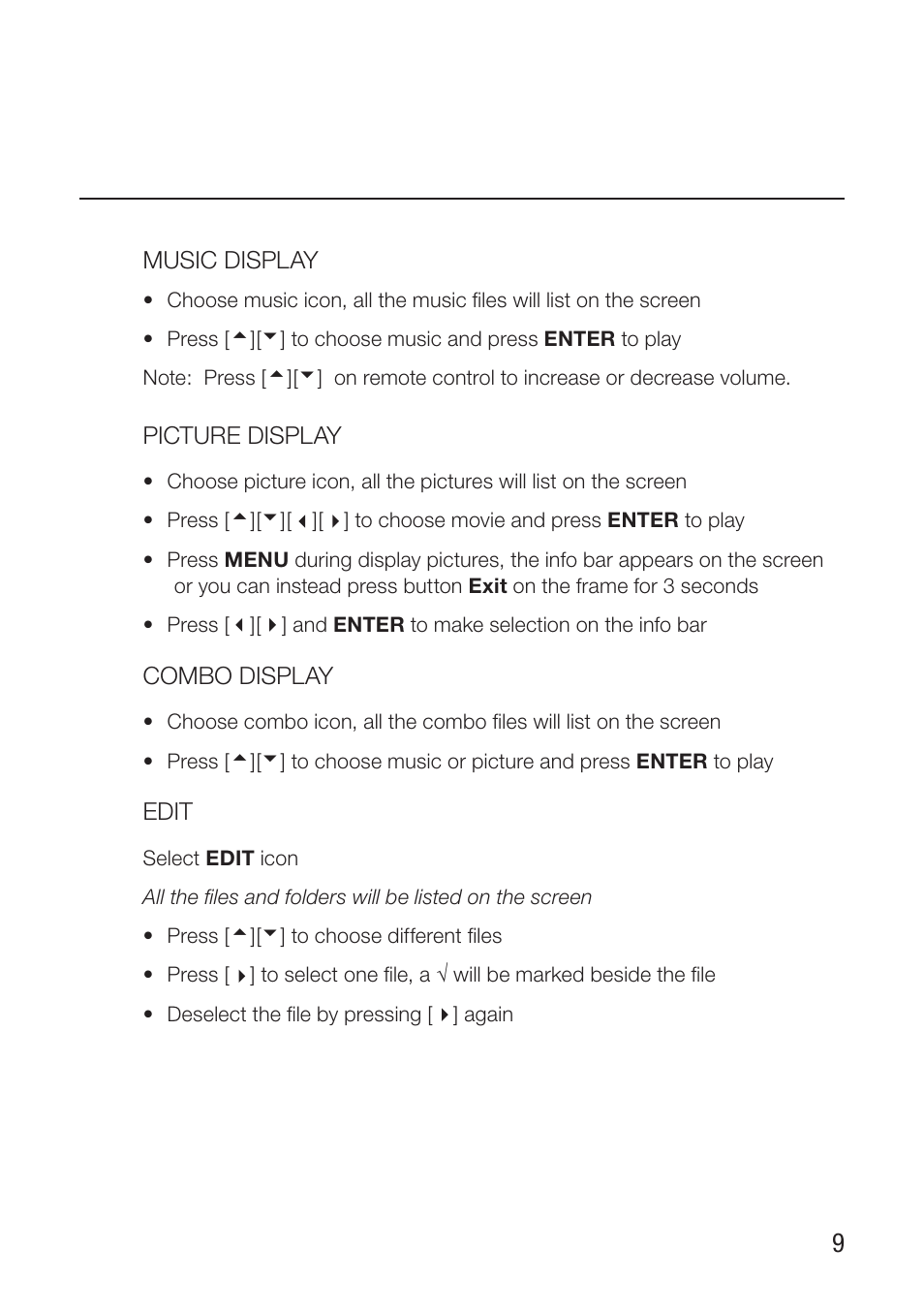 Wintec Joy 15inch Photo Frame User Manual | Page 9 / 16