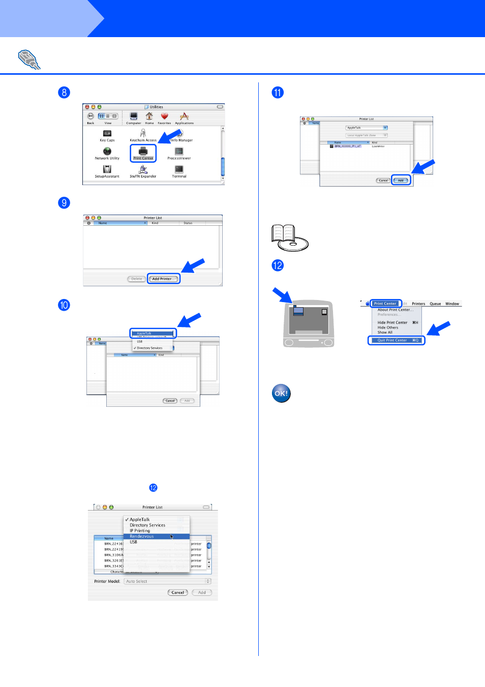 Step 2, Installing the driver, For network interface cable users | Brother HL 5170DN User Manual | Page 30 / 35