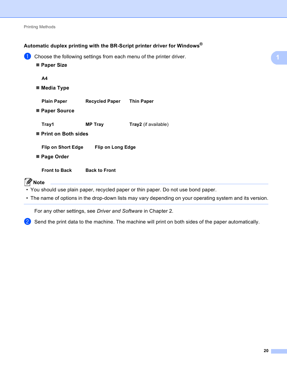 Brother HL-5450DNT User Manual | Page 26 / 167