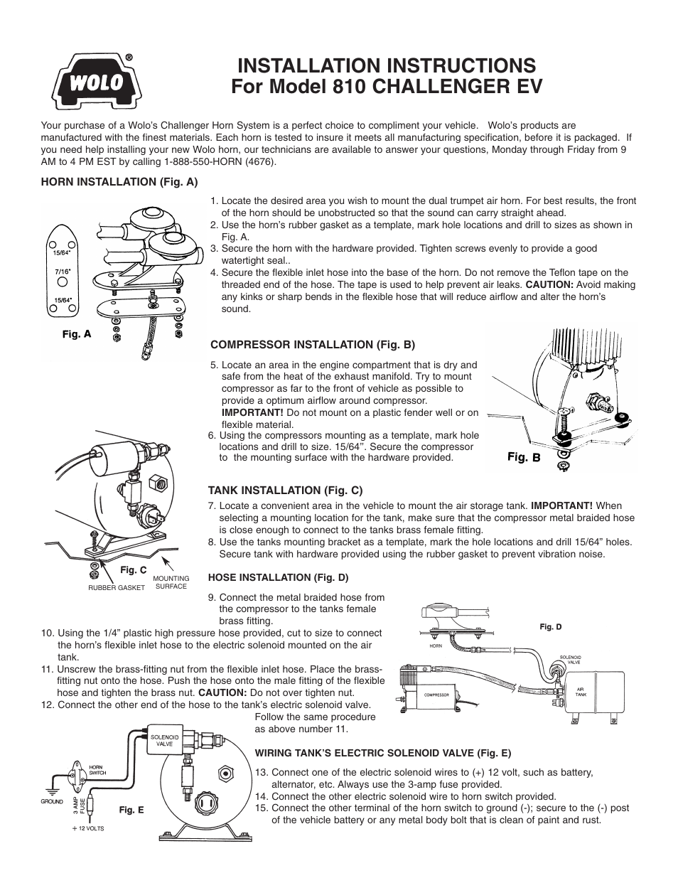 Wolo 810 Challenger User Manual | 2 pages