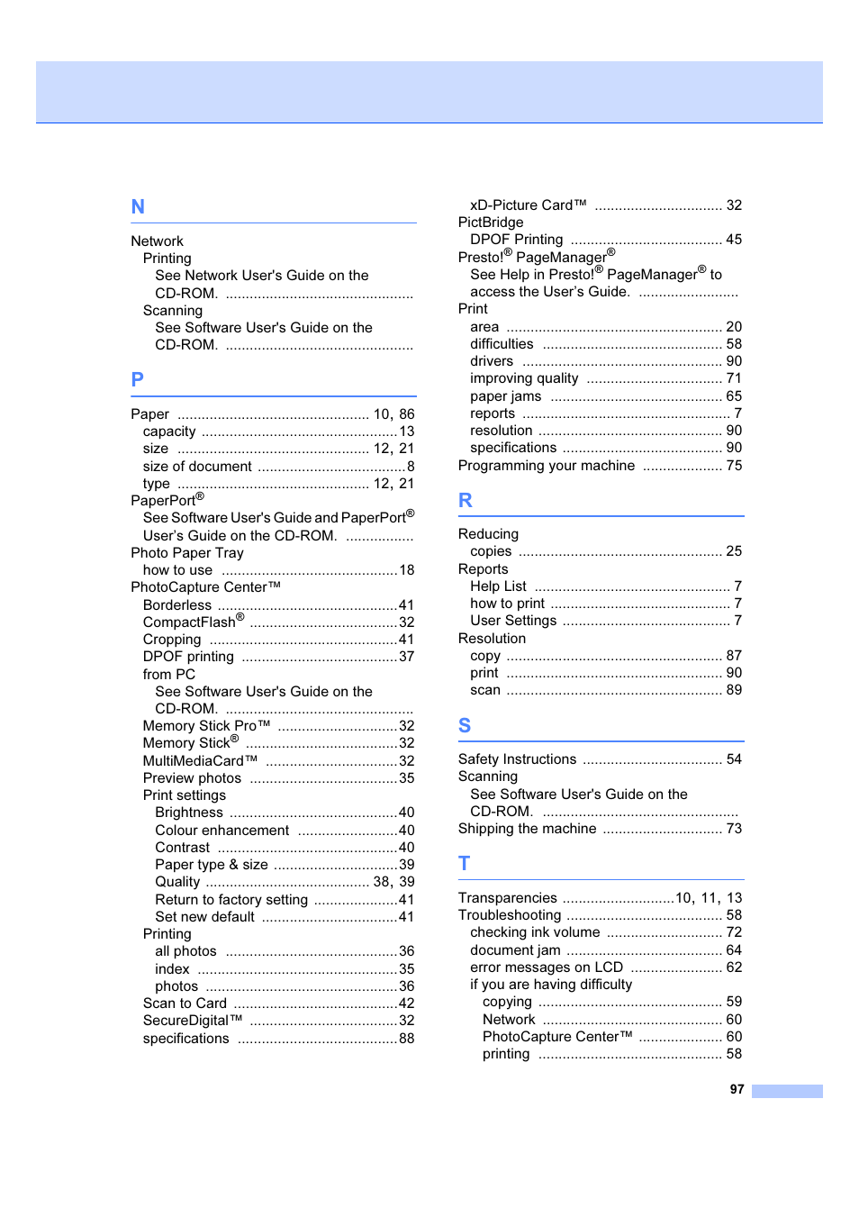 Brother DCP-540CN User Manual | Page 103 / 105