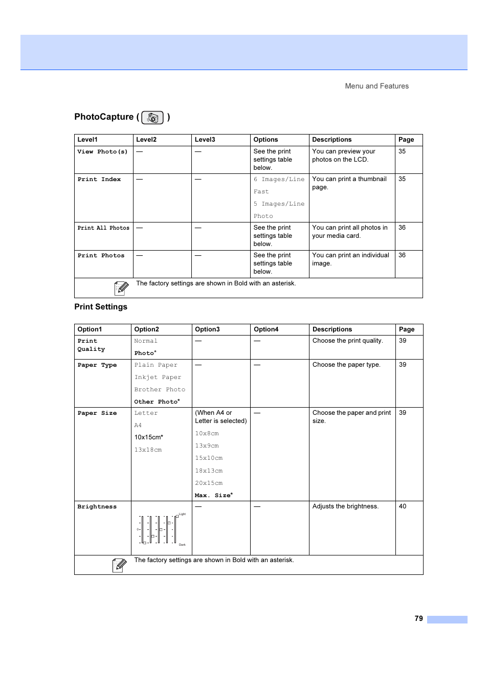Photocapture, Photocapture ( ) | Brother DCP-540CN User Manual | Page 85 / 105