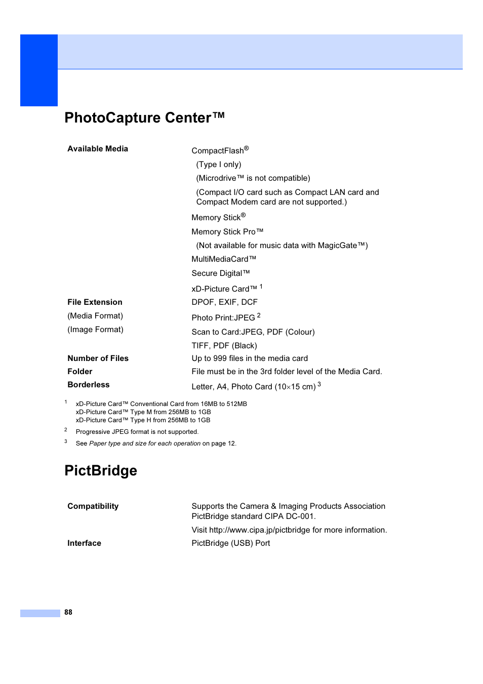 Photocapture center, Pictbridge, Photocapture center™ pictbridge | Brother DCP-540CN User Manual | Page 94 / 105