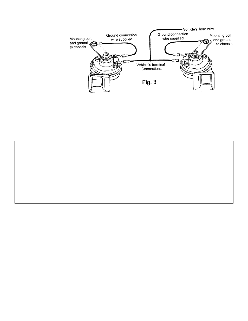 One (1) terminal wiring | Wolo 225-2T Loud & Chrome User Manual | Page 2 / 2