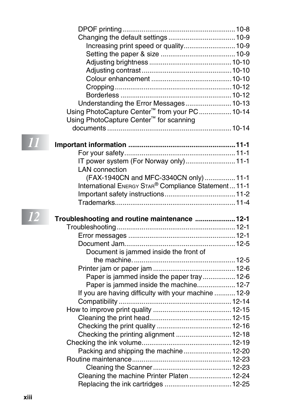 Brother FAX-1840CN User Manual | Page 15 / 220