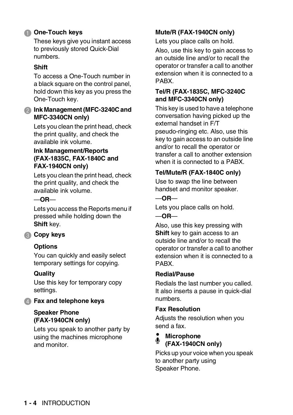 Brother FAX-1840CN User Manual | Page 21 / 220