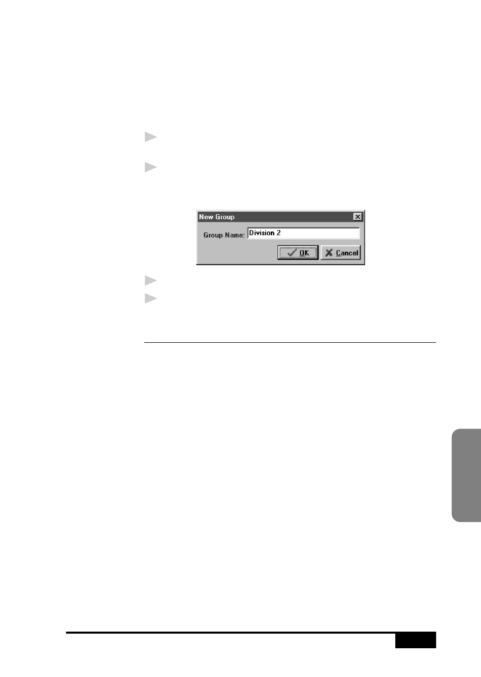 Creating a group for broadcasting, Managing your faxes in the status manager | Brother MFC 7050C User Manual | Page 195 / 264
