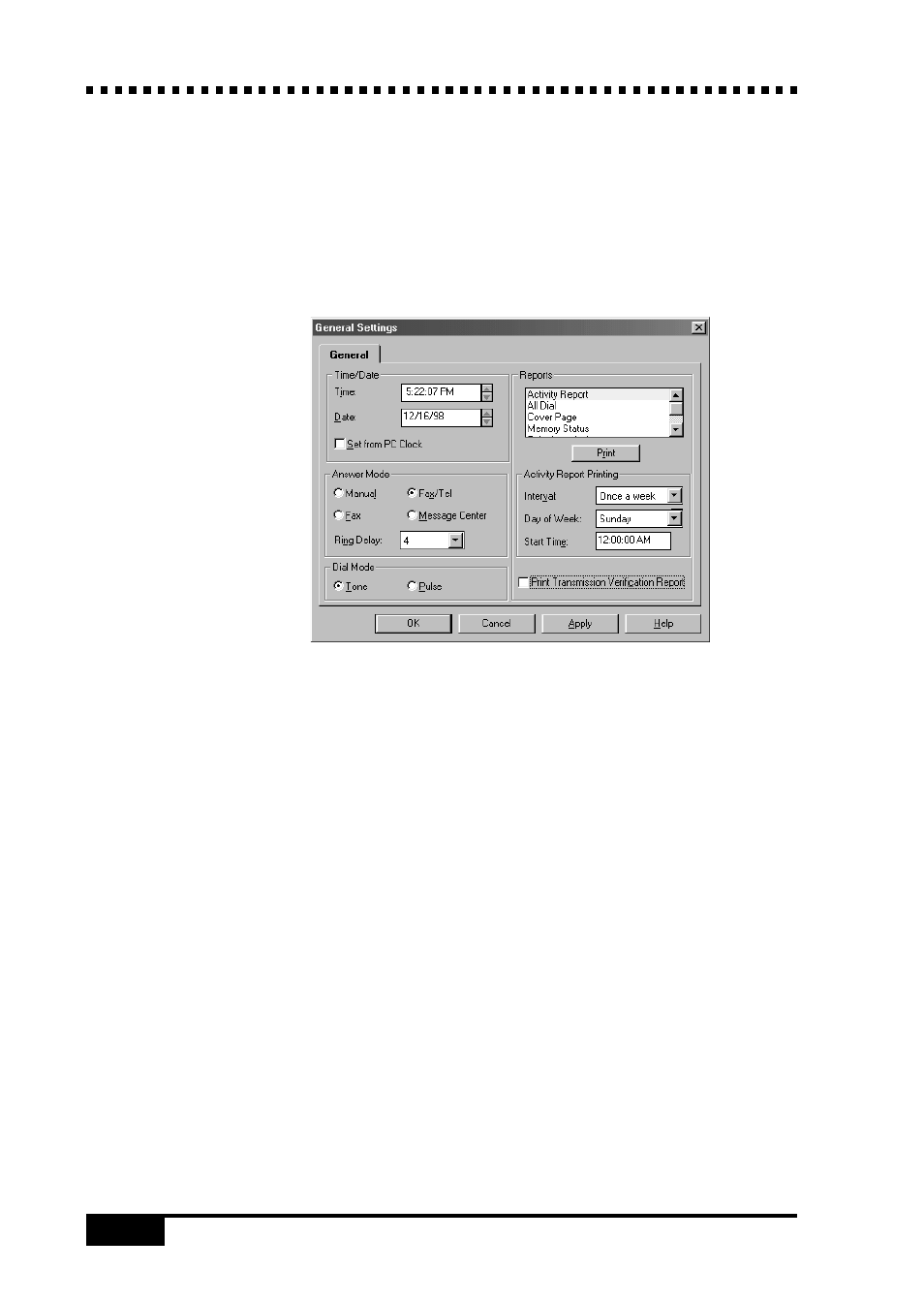 General settings | Brother MFC 7050C User Manual | Page 206 / 264