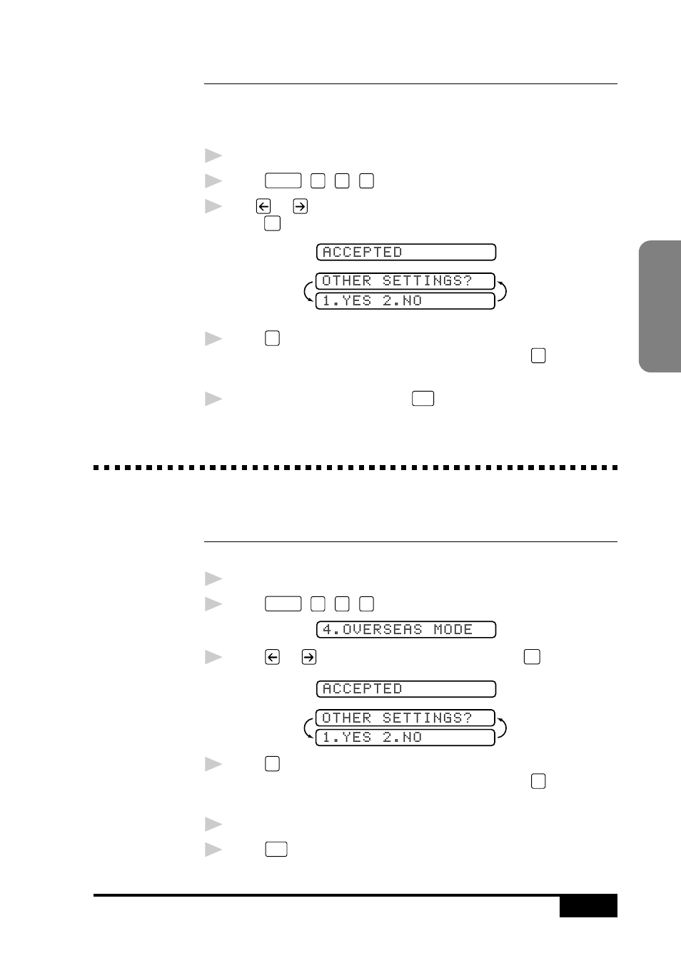 Contrast, Advanced sending operations, Overseas mode | Brother MFC 7050C User Manual | Page 81 / 264