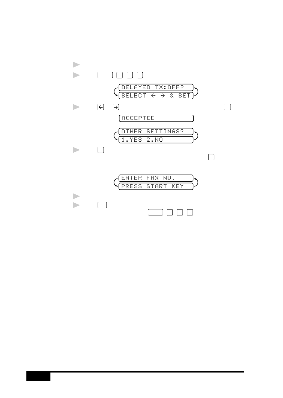Delayed fax | Brother MFC 7050C User Manual | Page 82 / 264