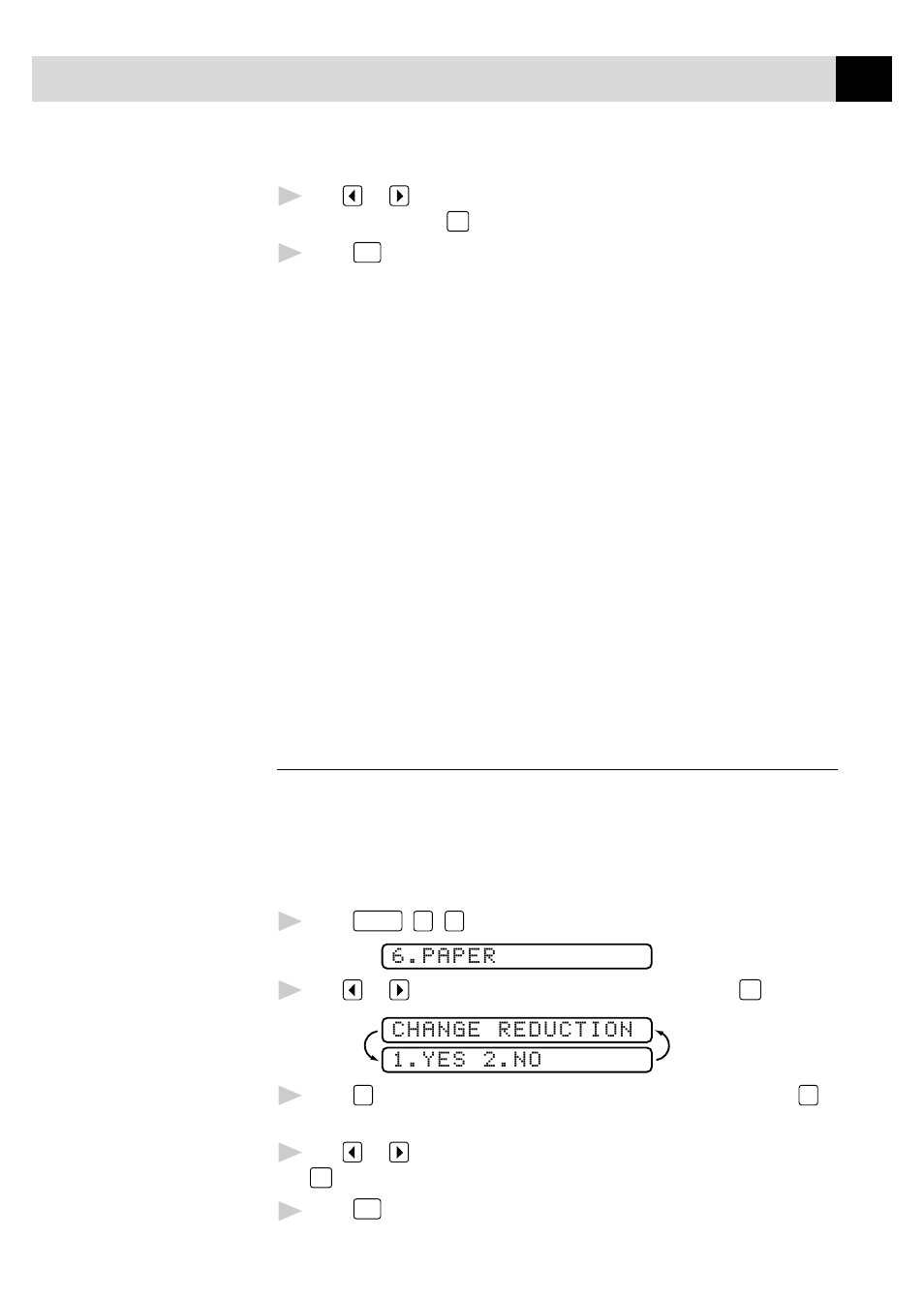 Recommended reductions, Setting paper size | Brother FAX 750 User Manual | Page 35 / 81