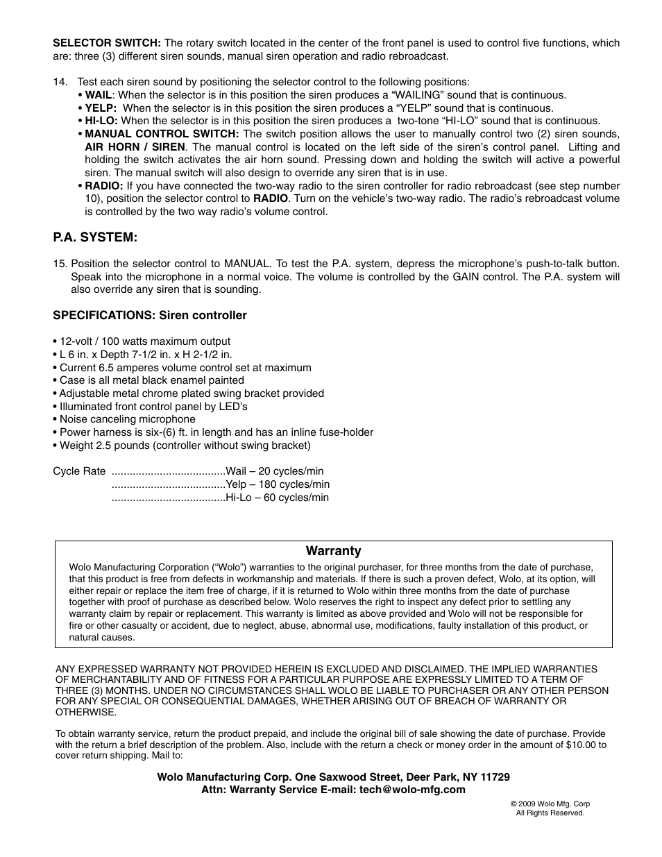Wolo 4100 The Deputy User Manual | Page 4 / 4