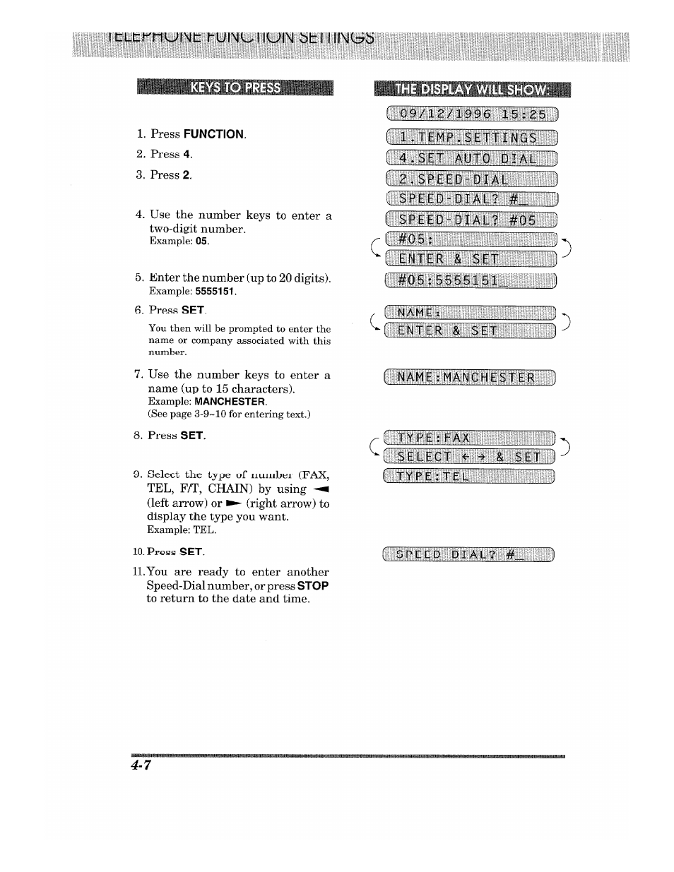 Icltrnl^int (-uin(^iiuin bhi iiint^b, Press function | Brother 875 MC User Manual | Page 42 / 166