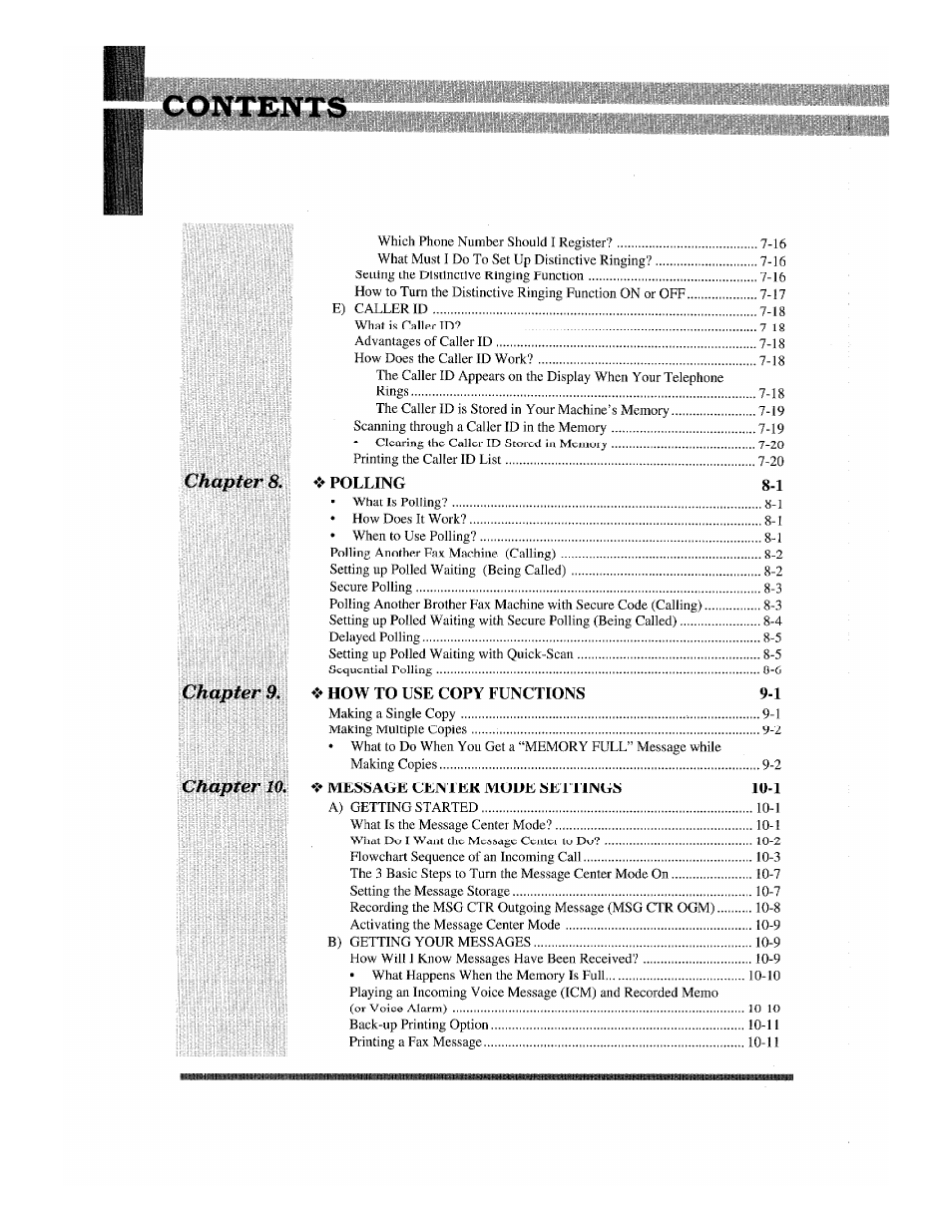 Brother 875 MC User Manual | Page 8 / 166