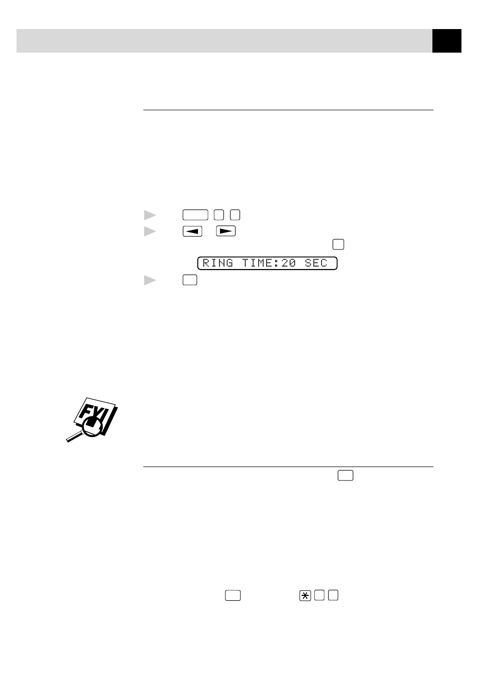 Setting f/t ring time, Easy receive | Brother FAX 275 User Manual | Page 45 / 95