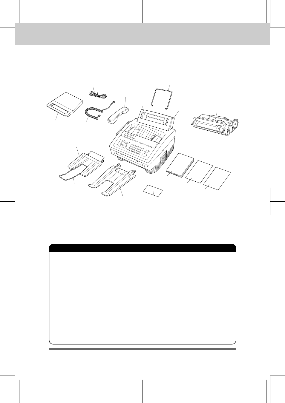Packing list -2, Setup & preparation before use, Packing list | Notice | Brother INTELLIFAX 3550 User Manual | Page 10 / 138