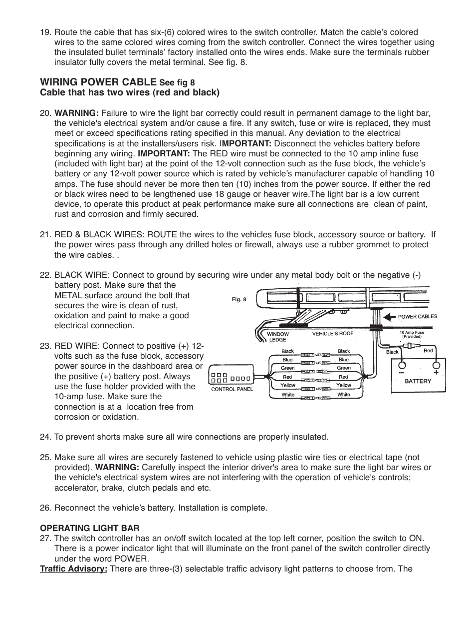 Wiring power cable | Wolo 7900 SERIES Lookout User Manual | Page 4 / 5