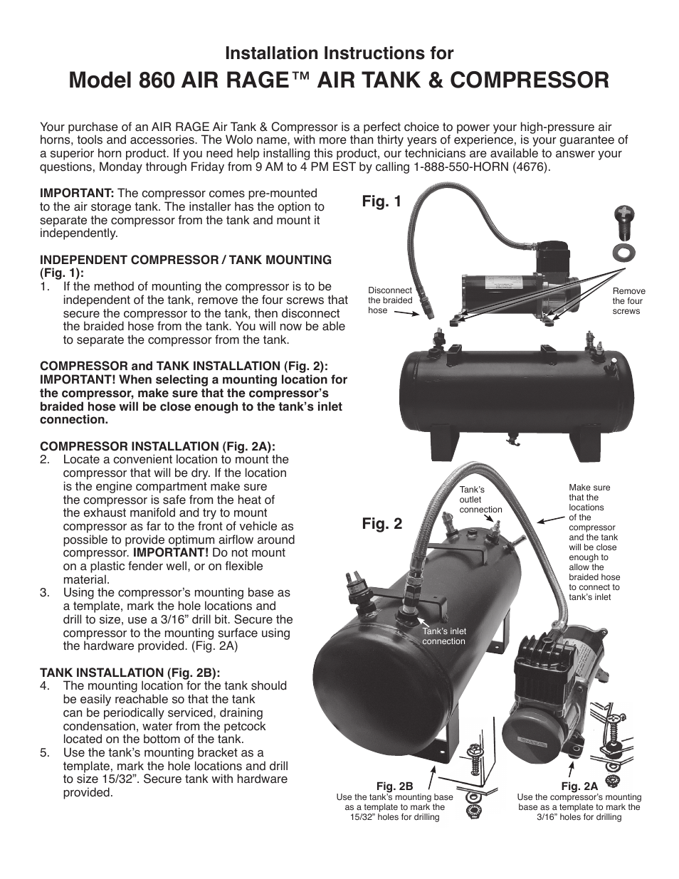 Wolo 860 AIR RAGE User Manual | 4 pages