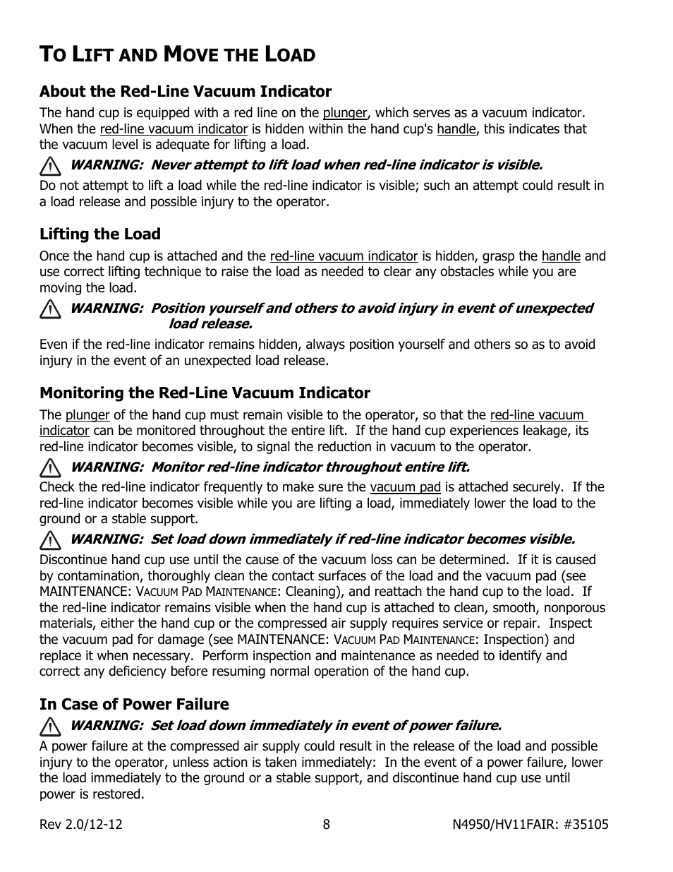 Ift and, Ove the | Wood’s Powr-Grip N4950AIR User Manual | Page 10 / 16
