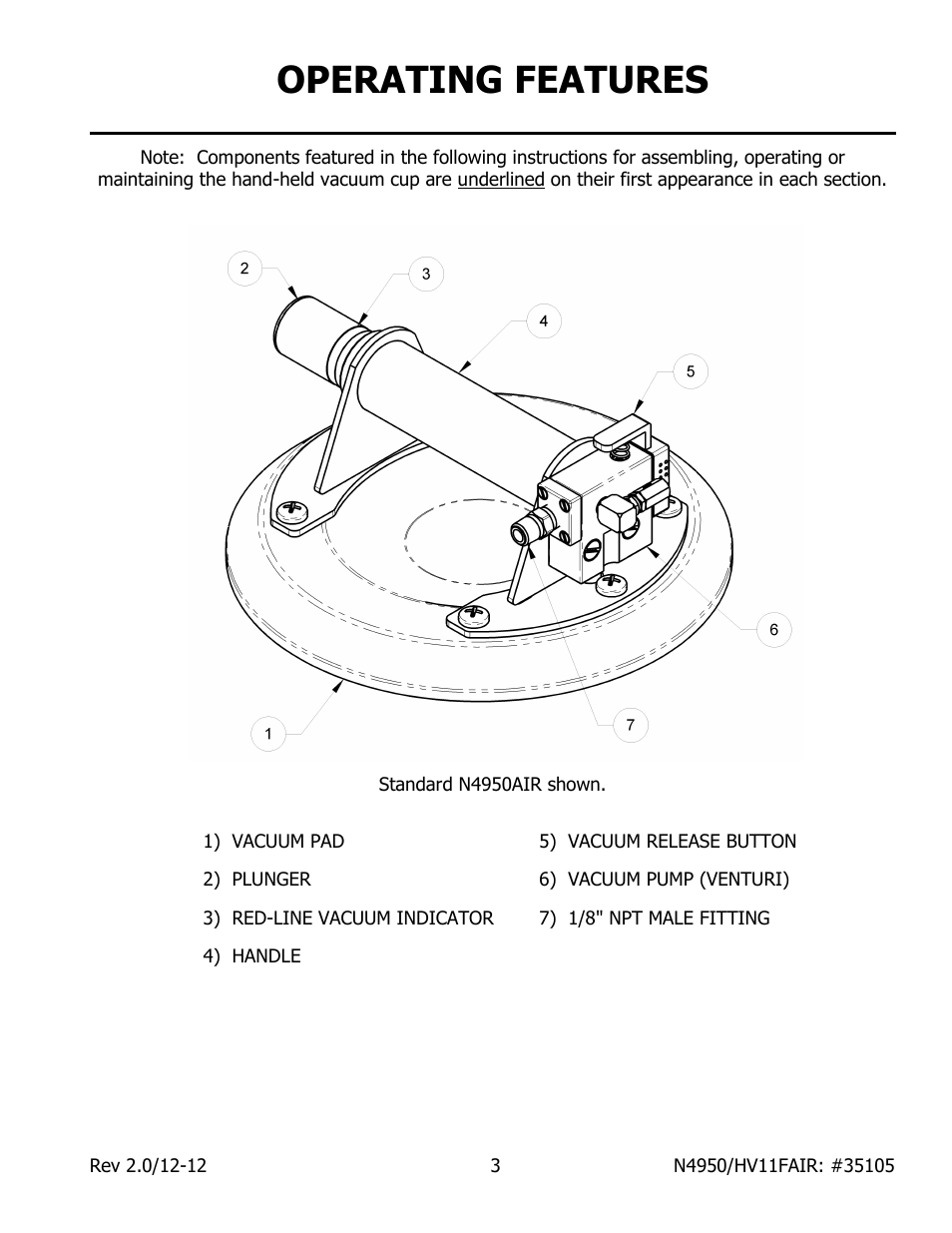 Operating features | Wood’s Powr-Grip N4950AIR User Manual | Page 5 / 16