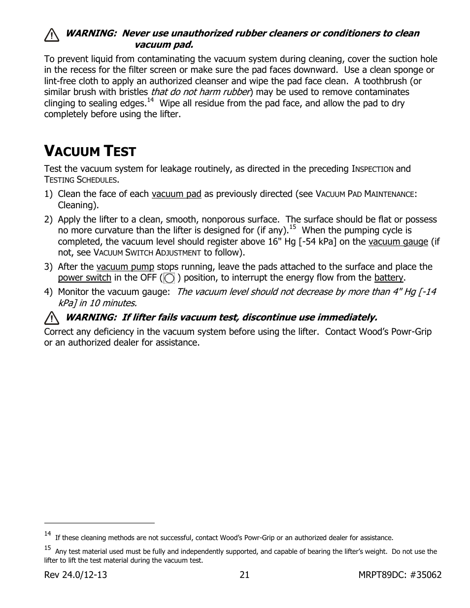 Acuum | Wood’s Powr-Grip MRPT89DC User Manual | Page 23 / 37