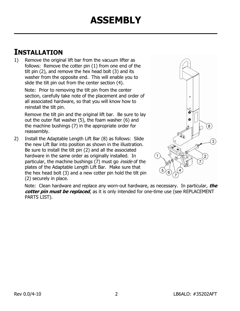 Assembly, Nstallation | Wood’s Powr-Grip LB6ALO User Manual | Page 4 / 7