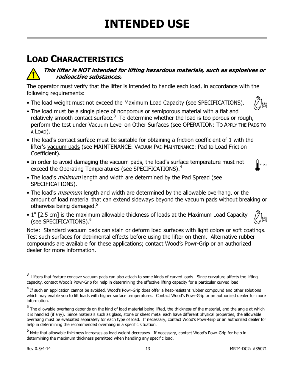 Intended use, Haracteristics, Isposal of the | Ifter | Wood’s Powr-Grip MRT49DC2 User Manual | Page 15 / 41