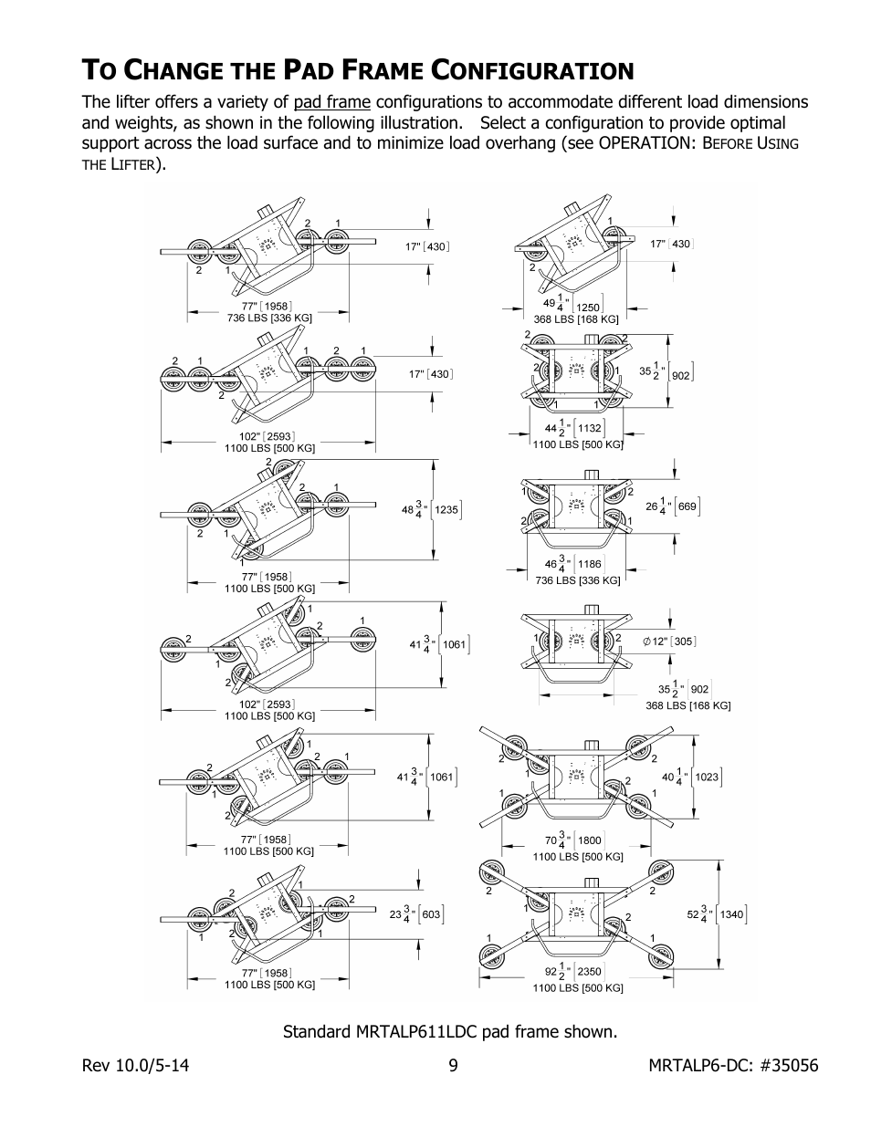 Hange the, Rame, Onfiguration | Wood’s Powr-Grip MRTALP611LDC User Manual | Page 11 / 39