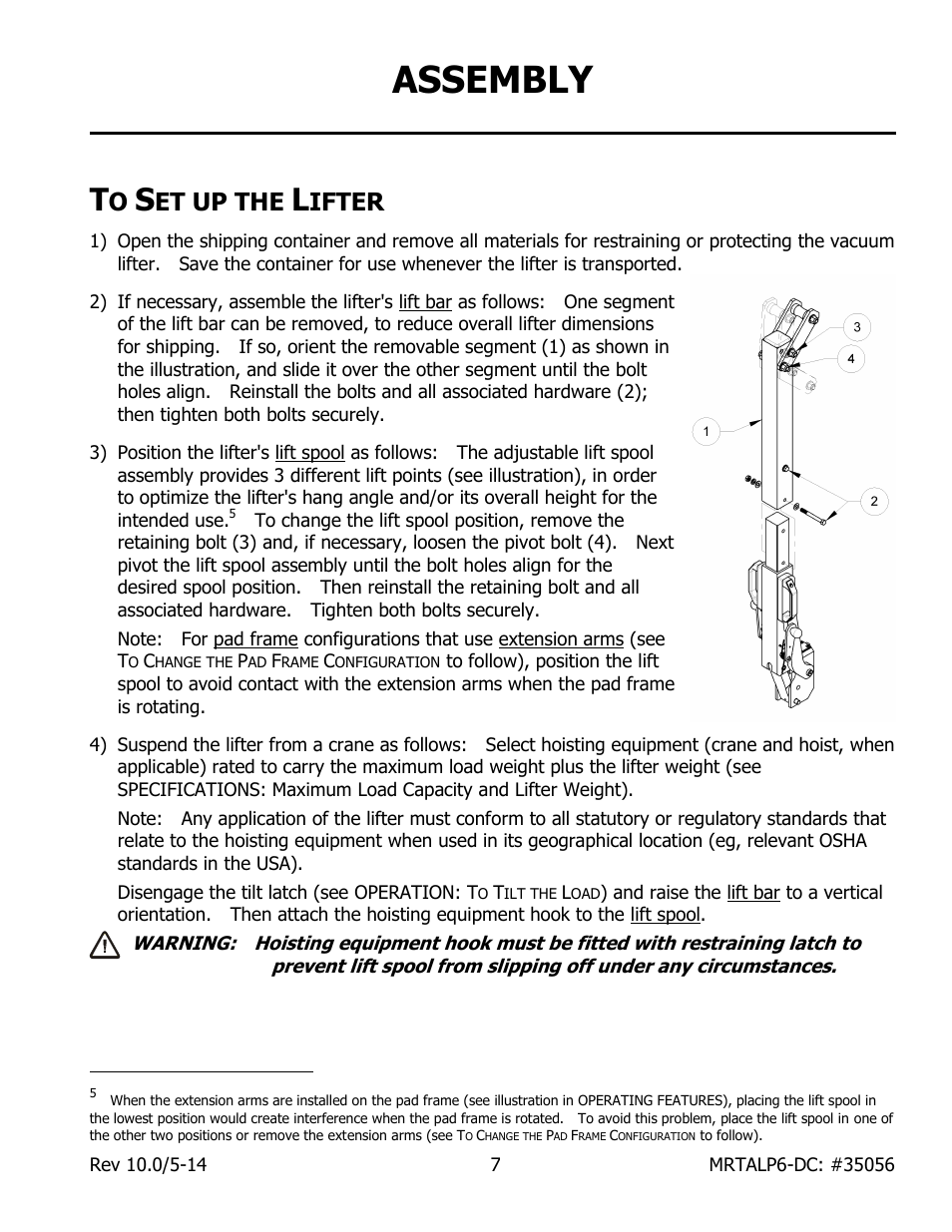 Assembly, Et up the, Ifter | Wood’s Powr-Grip MRTALP611LDC User Manual | Page 9 / 39