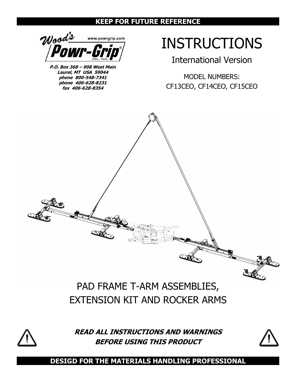 Wood’s Powr-Grip CF15CEO User Manual | 16 pages