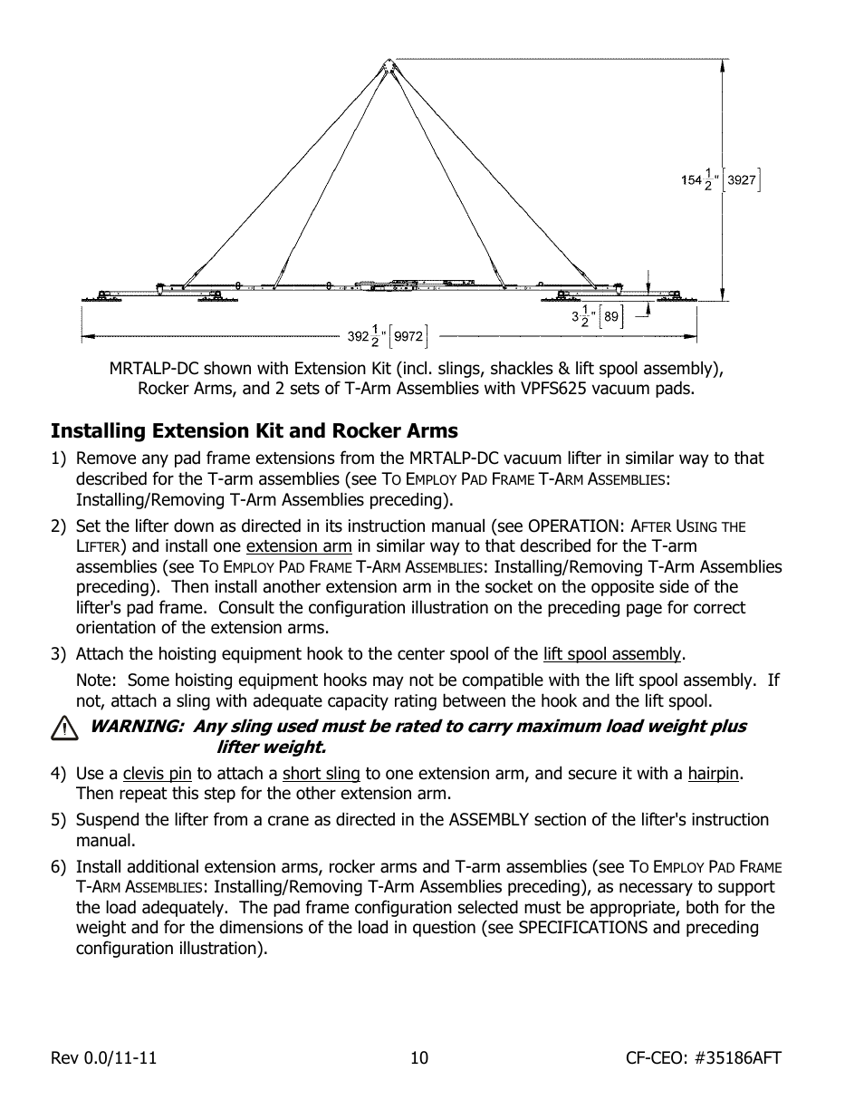 Installing extension kit and rocker arms | Wood’s Powr-Grip CF15CEO User Manual | Page 12 / 16