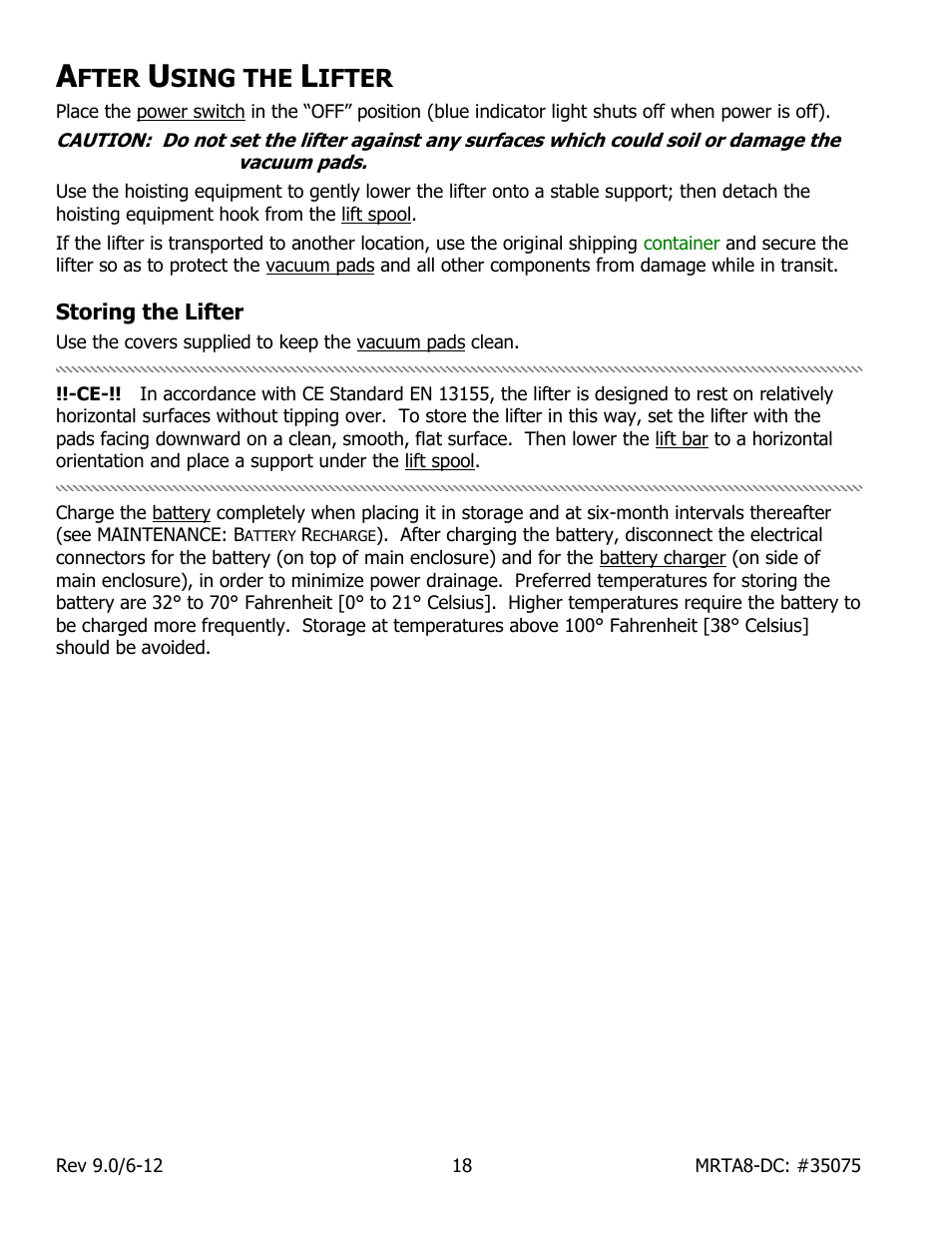 Fter, Sing the, Ifter | Wood’s Powr-Grip MRTA811LDC User Manual | Page 20 / 32