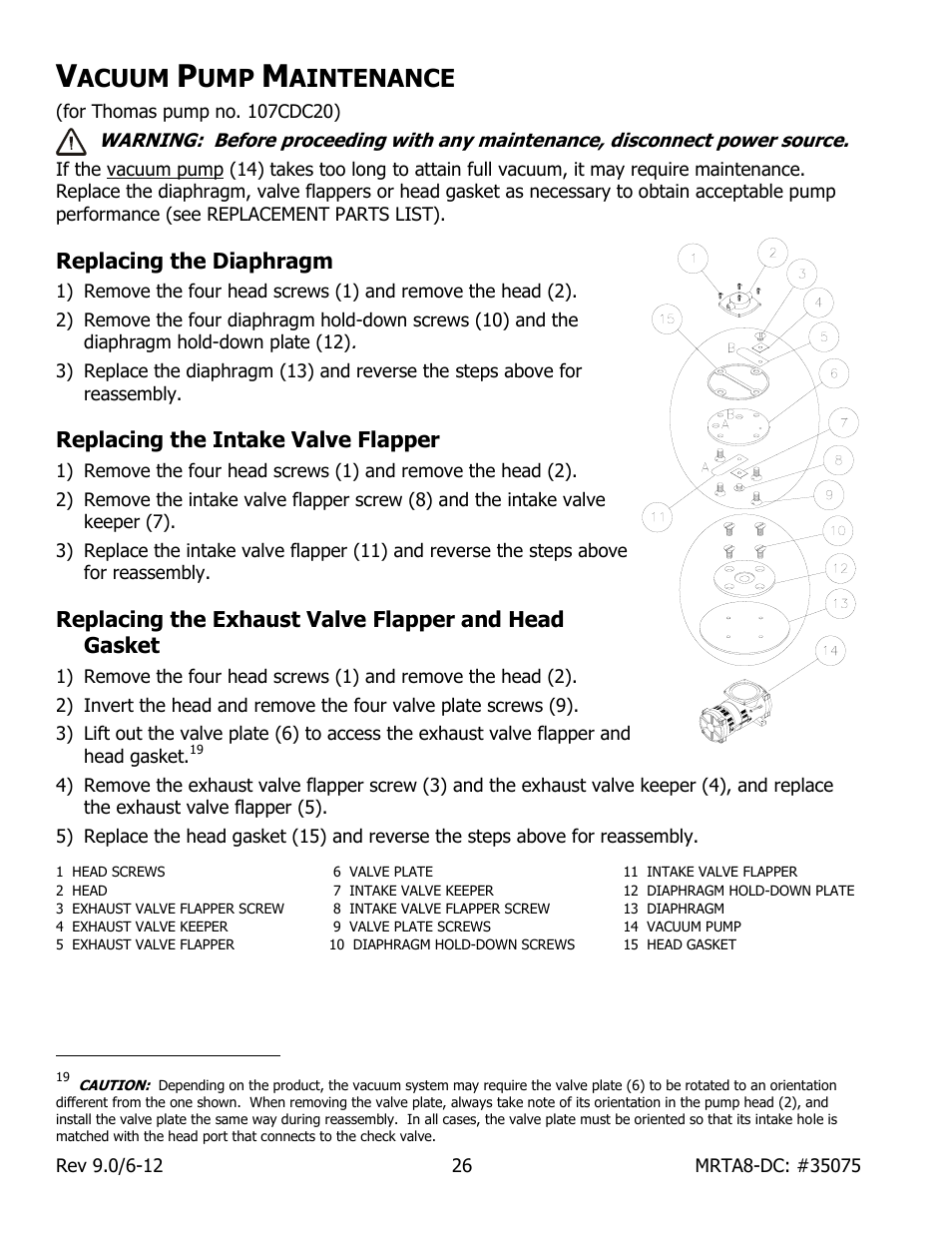 Acuum, Aintenance | Wood’s Powr-Grip MRTA811LDC User Manual | Page 28 / 32