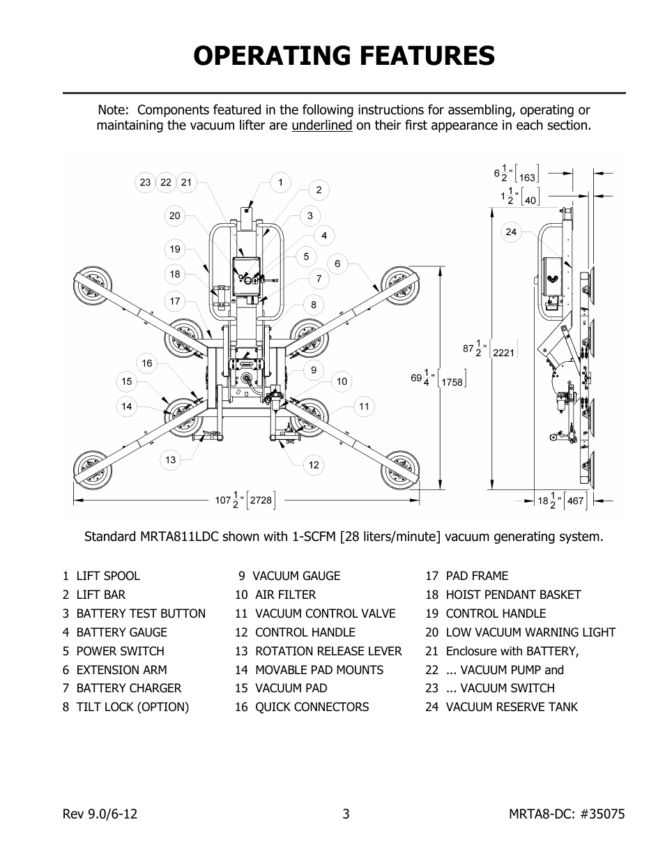 Operating features | Wood’s Powr-Grip MRTA811LDC User Manual | Page 5 / 32