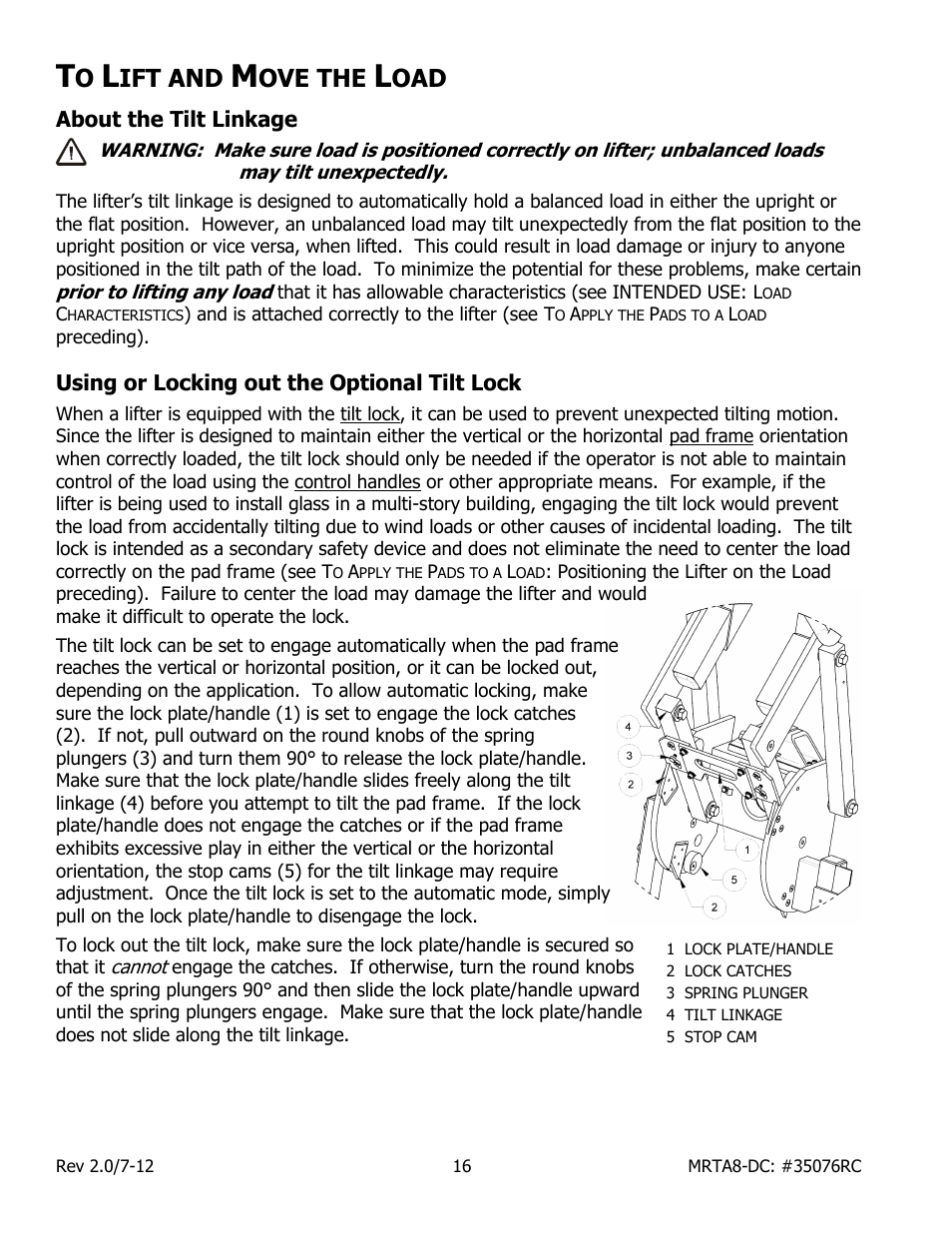 Ift and, Ove the | Wood’s Powr-Grip MRTARC811LDC User Manual | Page 18 / 38