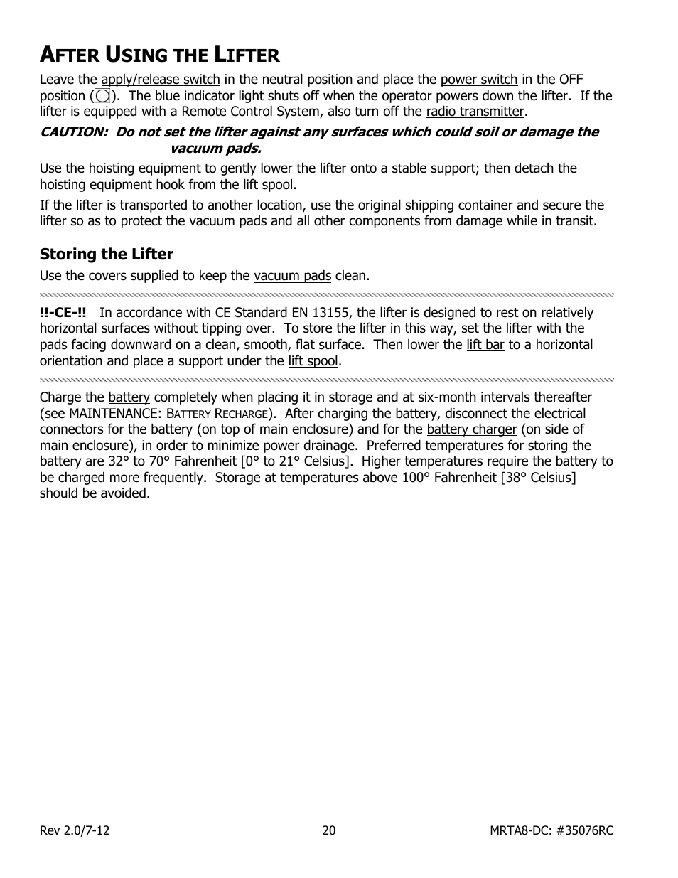 Fter, Sing the, Ifter | Wood’s Powr-Grip MRTARC811LDC User Manual | Page 22 / 38