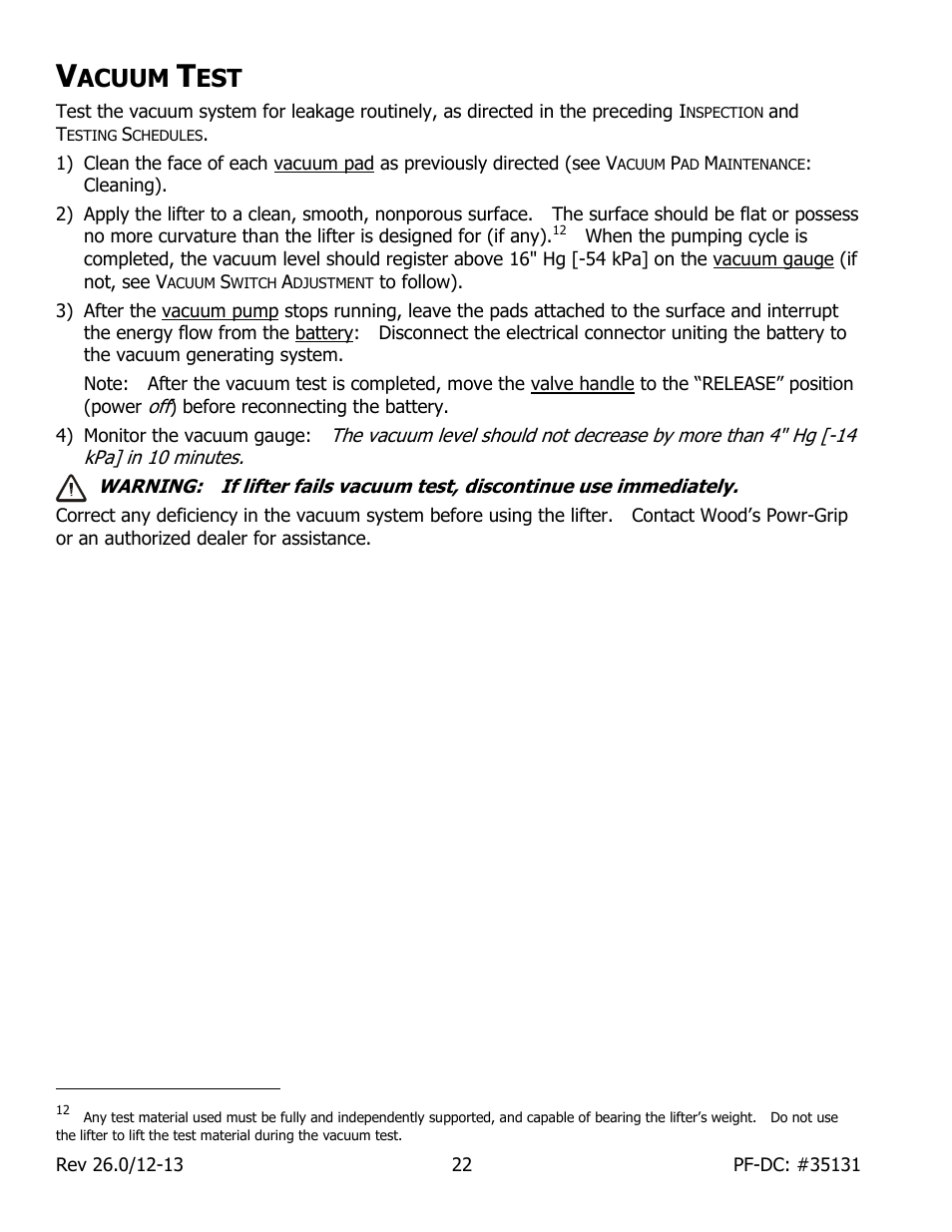 Acuum | Wood’s Powr-Grip PFHL89DC User Manual | Page 24 / 33