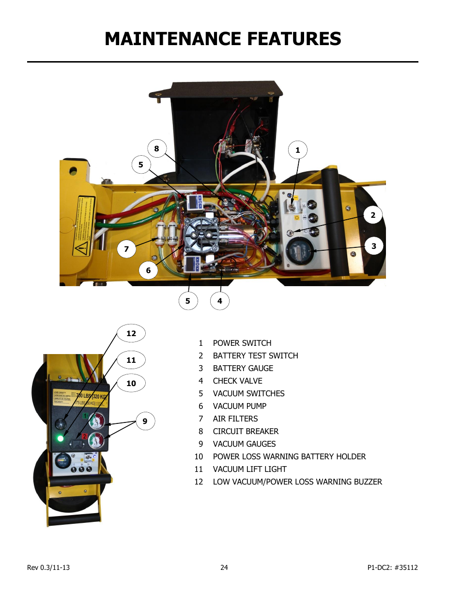 Maintenance features | Wood’s Powr-Grip P11104DC2 User Manual | Page 26 / 37