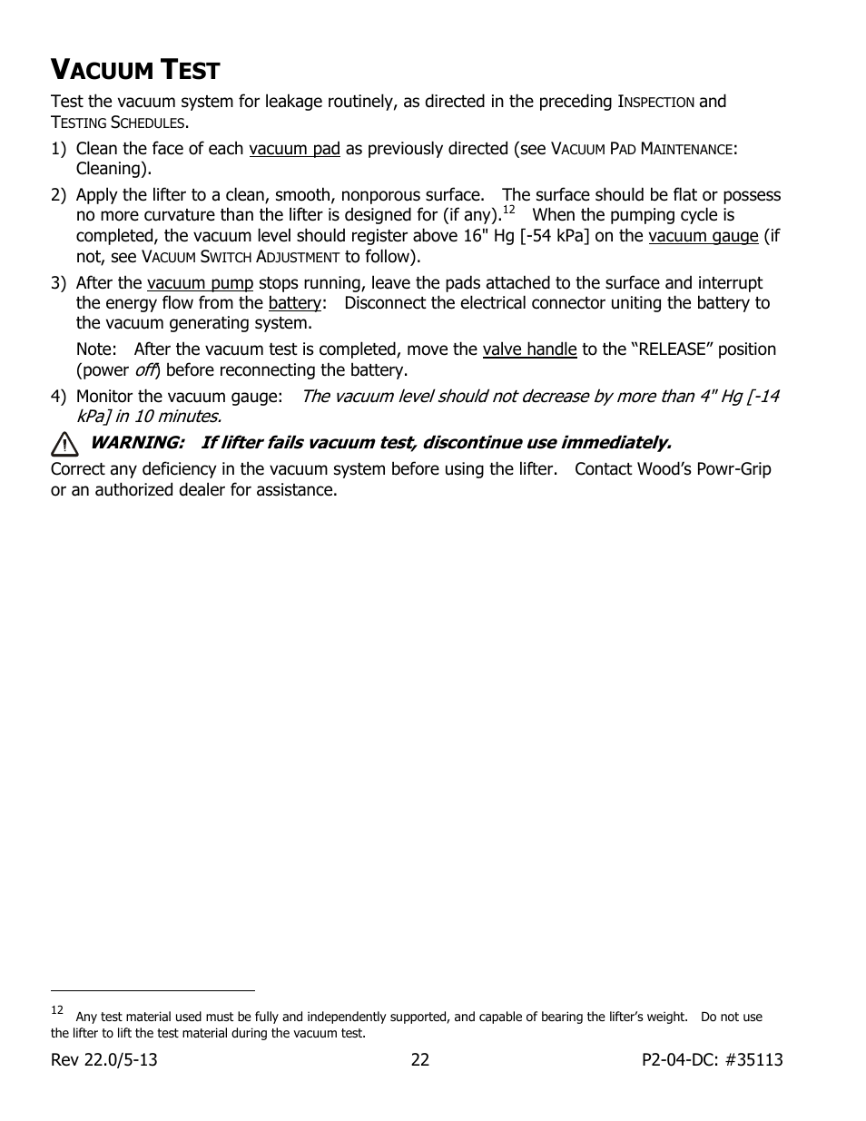 Acuum | Wood’s Powr-Grip P2110445DC User Manual | Page 24 / 34