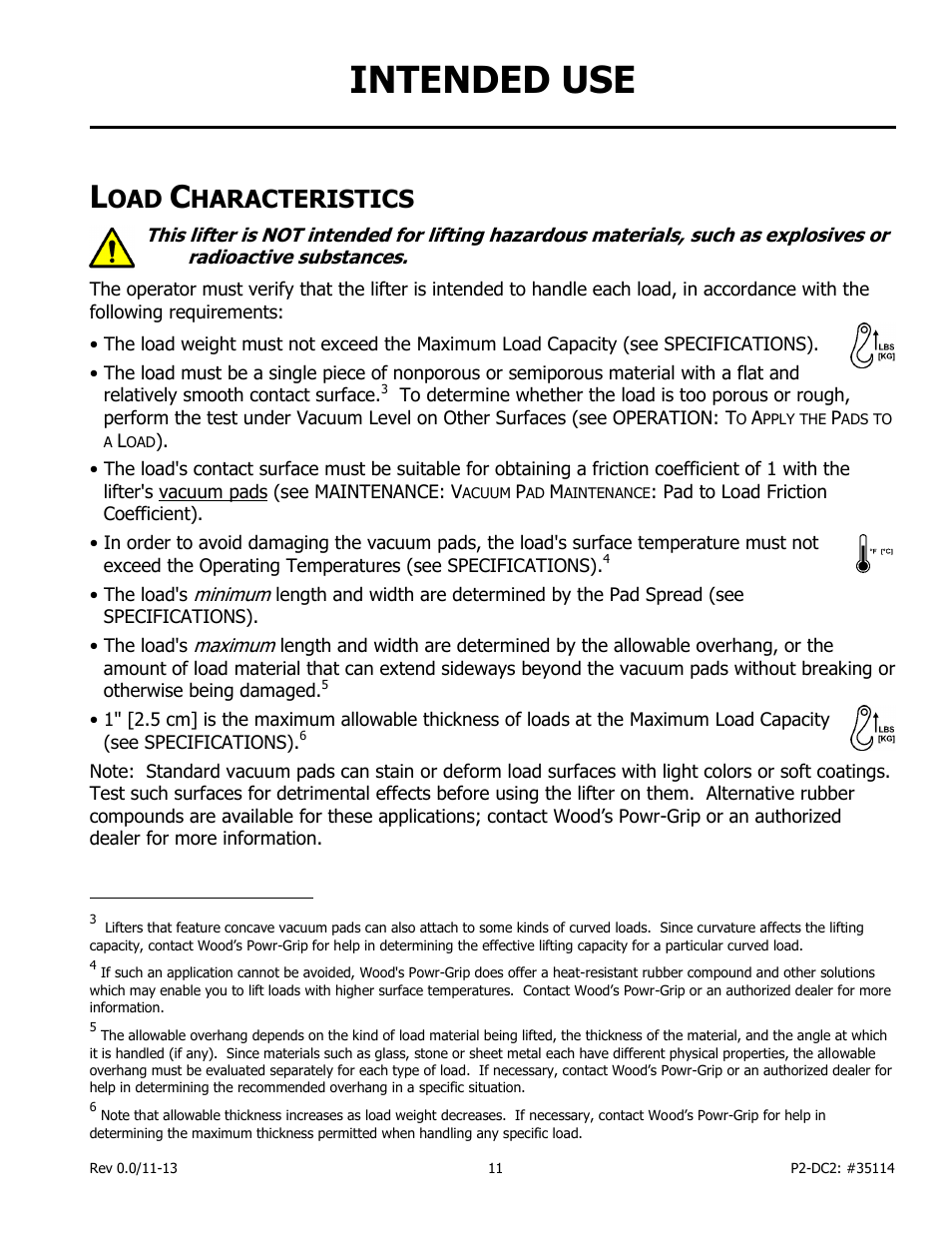 Intended use, Haracteristics, Isposal of the | Ifter | Wood’s Powr-Grip PCFT2SA47 User Manual | Page 13 / 38