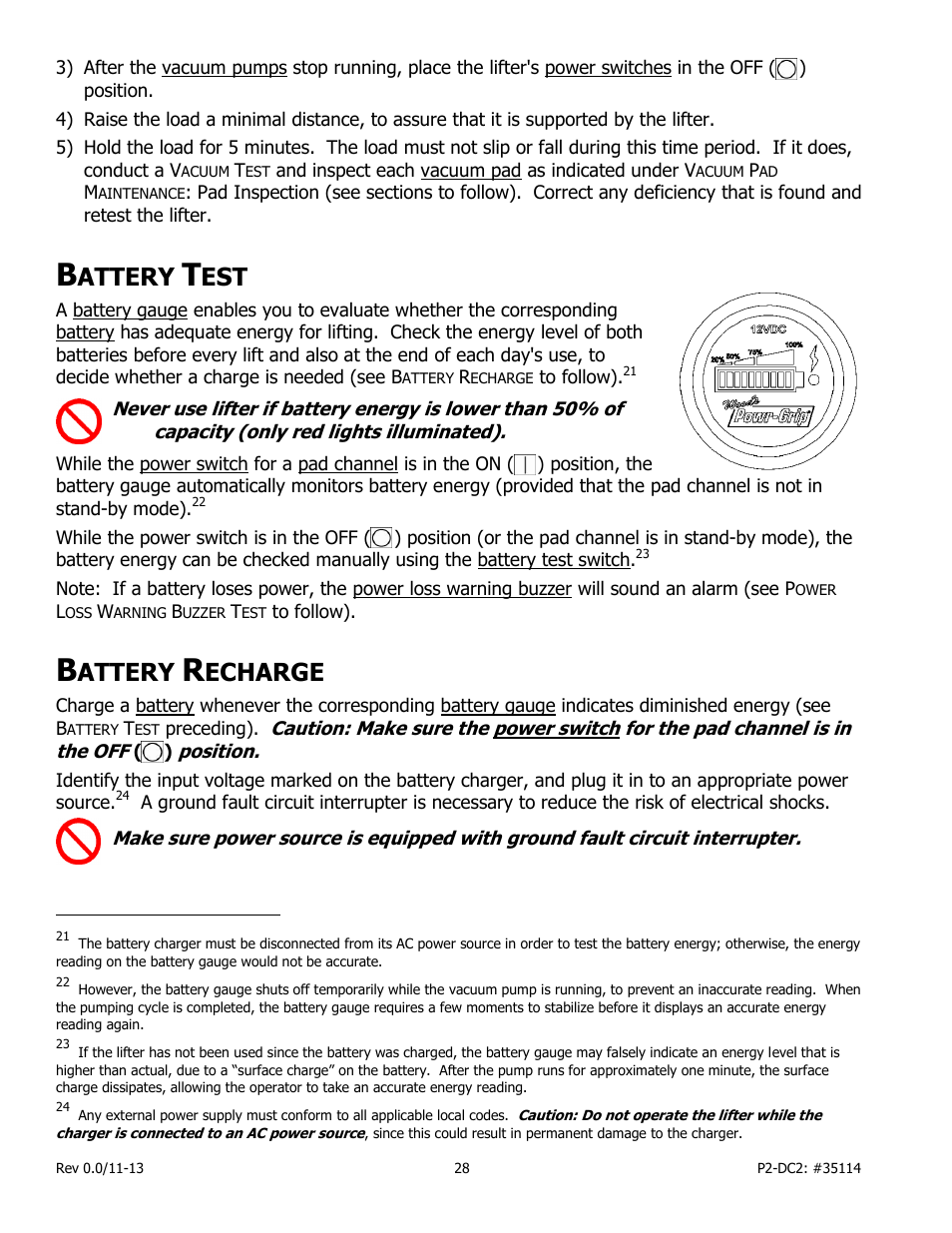 Attery, Echarge | Wood’s Powr-Grip PCFT2SA47 User Manual | Page 30 / 38