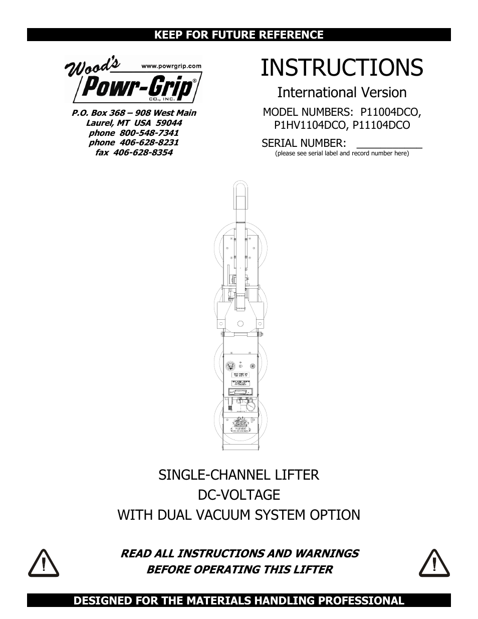 Wood’s Powr-Grip P11104DCO User Manual | 32 pages