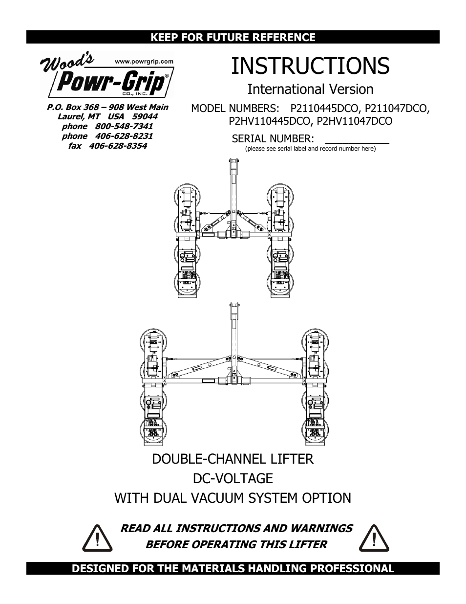 Wood’s Powr-Grip P211047DC User Manual | 30 pages