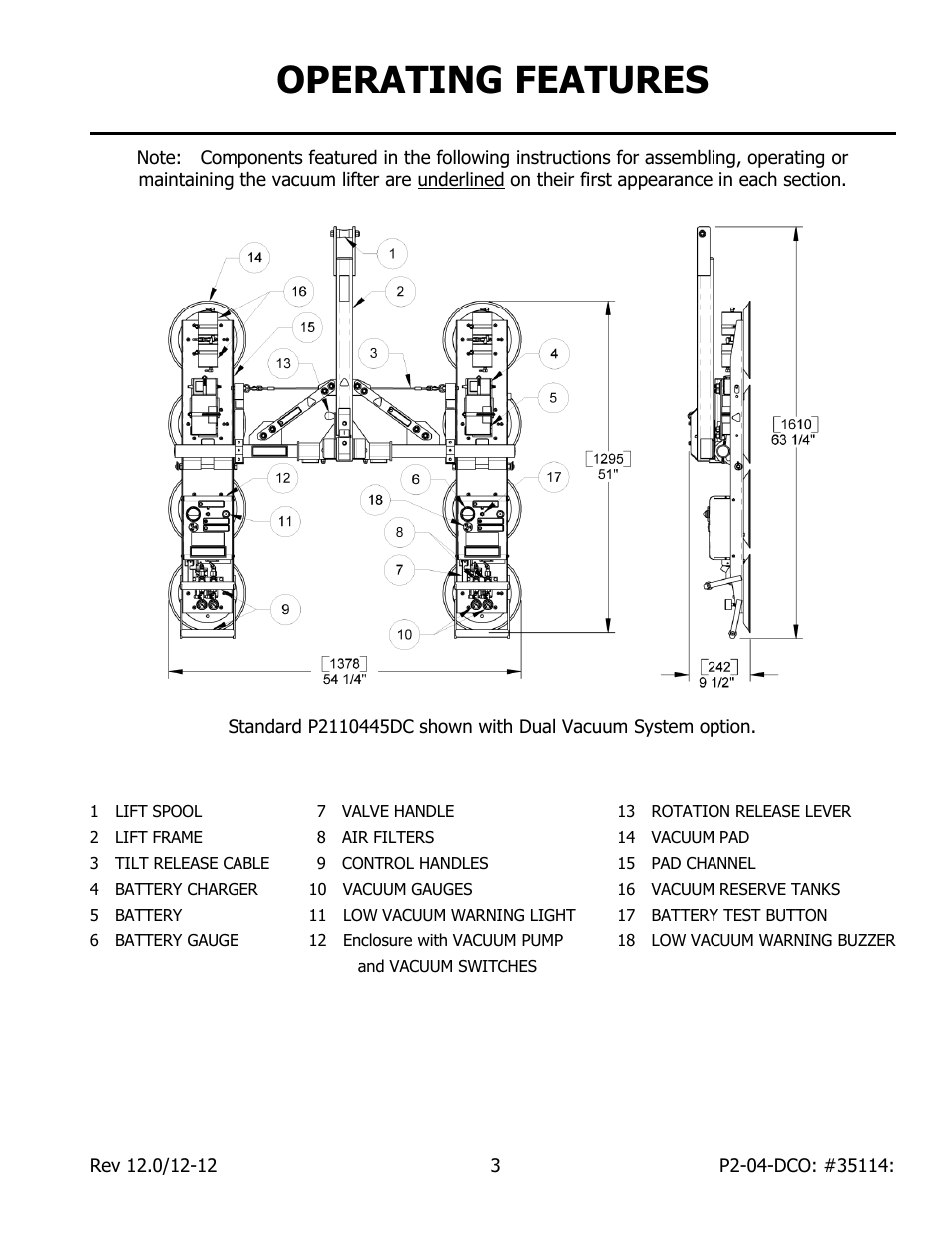 Operating features | Wood’s Powr-Grip P211047DC User Manual | Page 5 / 30