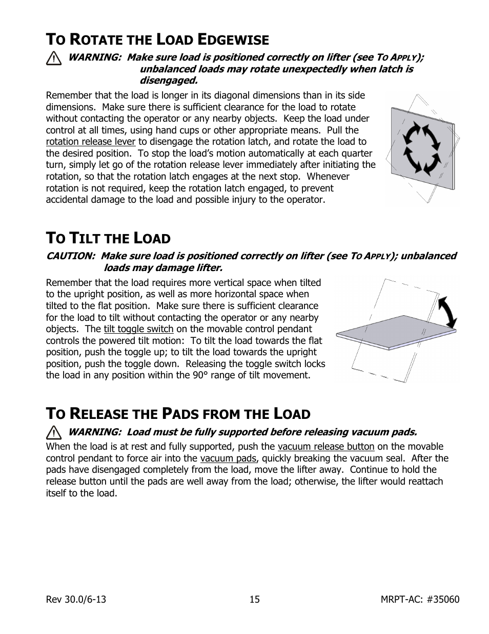 Otate the, Dgewise, Ilt the | Elease the, Ads from the | Wood’s Powr-Grip MRPT89AC User Manual | Page 17 / 38