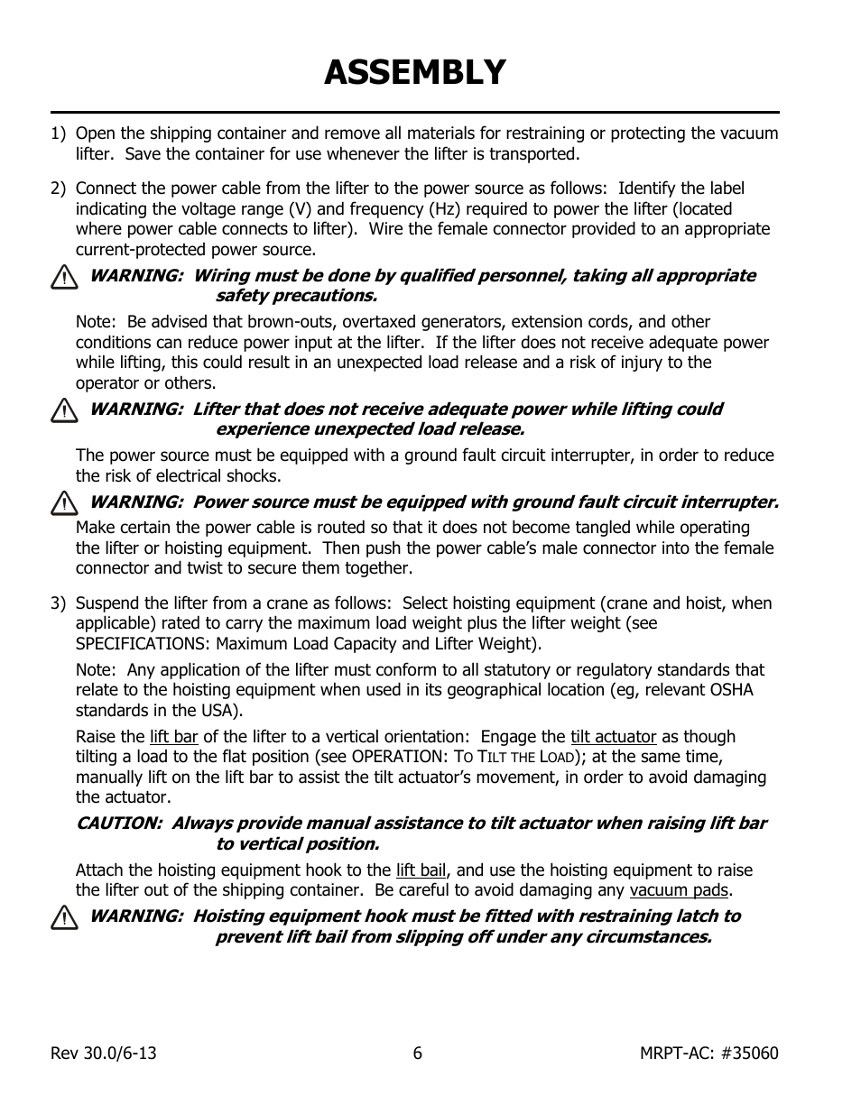 Assembly | Wood’s Powr-Grip MRPT89AC User Manual | Page 8 / 38