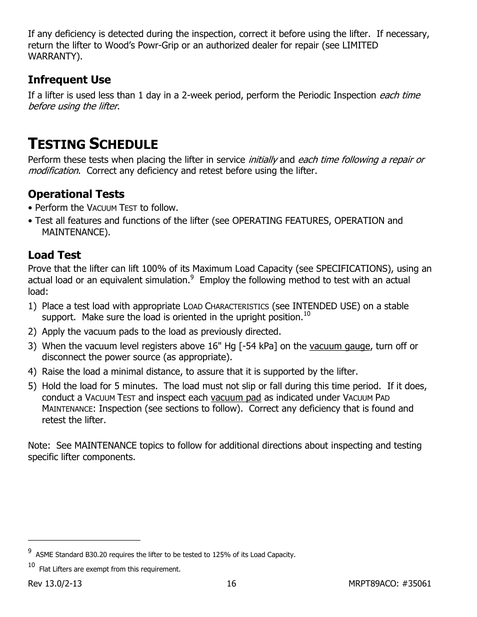 Esting, Chedule | Wood’s Powr-Grip MRPT89ACO User Manual | Page 18 / 28